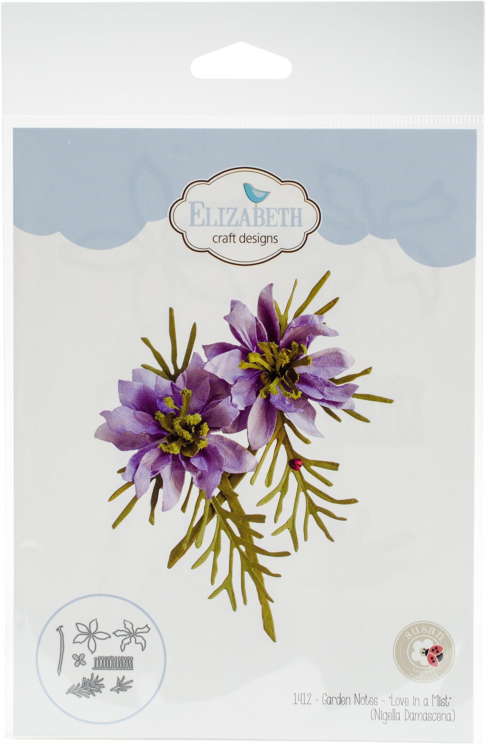 Elizabeth Craft Designs Love in A Mist Elizabeth Craft Metal Die by Susan's Garden Club
