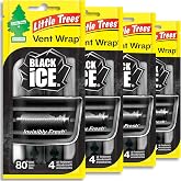 LITTLE TREES Car Air Freshener | Vent Wrap Provides Long Lasting Scent, Invisibly Fresh | 16 Air Fresheners | Black Ice