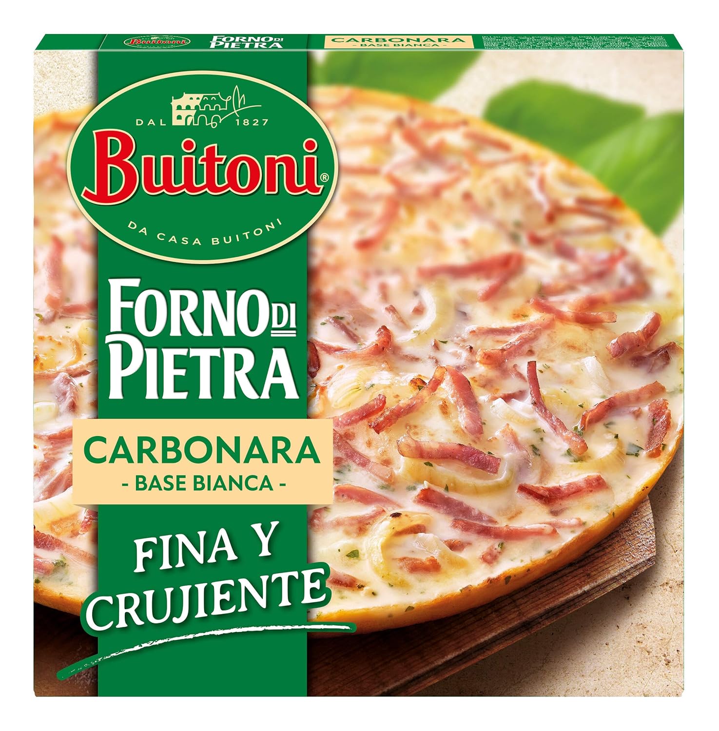 Buitoni Forno di Pietra Carbonara - Pizza Congelada con crema de ...