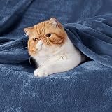 Bedsure Fleece Throw Blanket 150x200 cm Mineral Blue Microfibre view 4