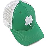 St Patricks Day Hat Clover Trucker Hats Green Shamrock Baseball Cap Irish St. Patty’s Saint Patrick Accessories