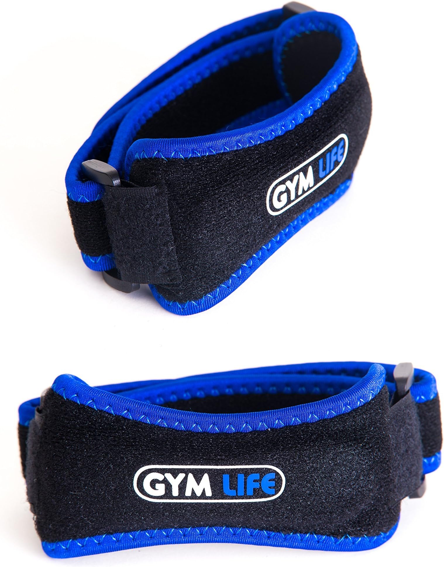 TWO Professional Patella Tendon Strap by Gym Life: Runner’s & Jumper’s Knee Strap – Patella Strap Eases Tendinitis Pain & Knee Joint Pain with Maximum Knee Support Bands 2 Pack
