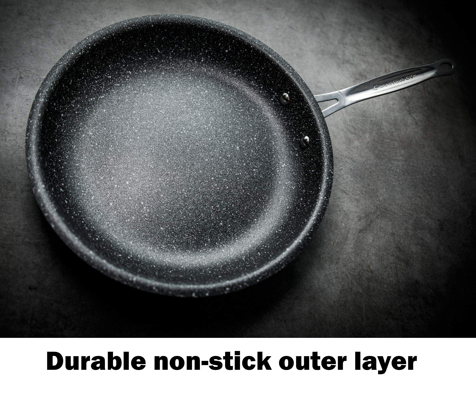 Graniterock Nonstick, Nowarp, Mineralenforced Frying Pans PFOAFree