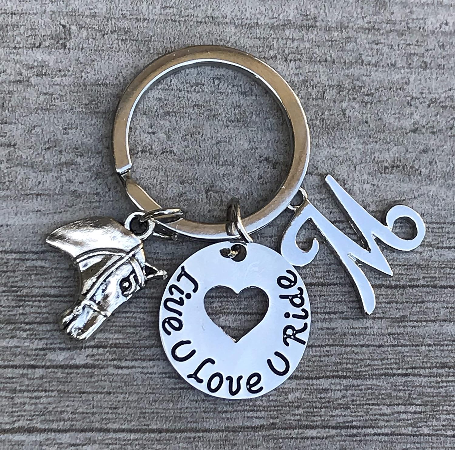 Horse Keychain, Horse Lover Gift, Live Love Keychain
