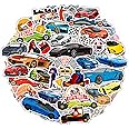 BulbaCraft 100Pcs Race Car Stickers, Racing Stickers and Decals, Race Car Party Favors, Racing Gifts, Gifts for Women & Men