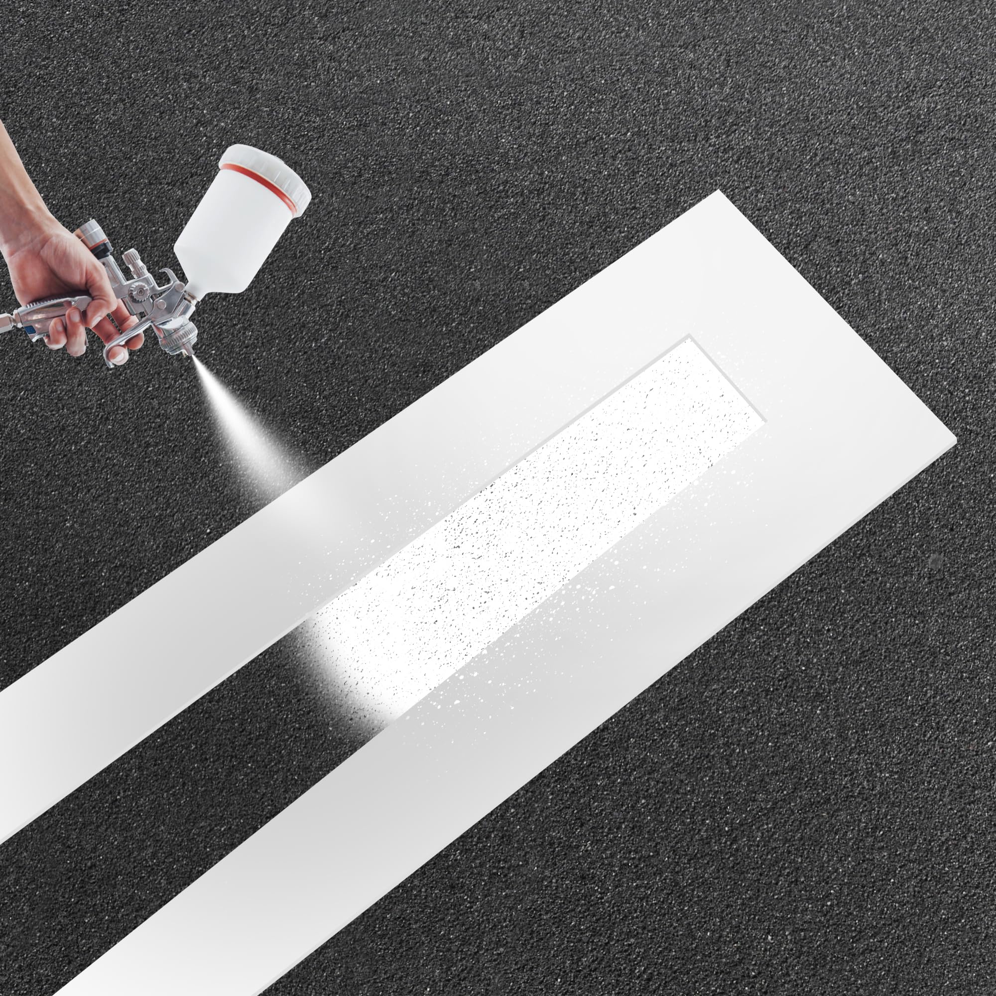 Parking Lot Line Stencil,4 x 88 Inch Silicone Straight Line Stencil,Foldable Reusable Rubber Parking Template for Painting Parking Lot & Pavement Lines