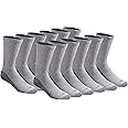 Dickies Men's Dri-Tech Moisture Control Crew Socks, Available in M-XXL (6, 12, 18 Pairs)