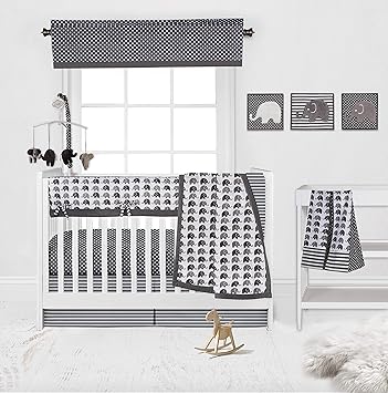 bacati elephant crib bedding