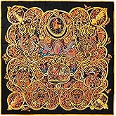 53” Large Head Scarf for Women - Silk Satin Scarf for Hair Wrapping at Night Bandana Square Scarf for Sleeping