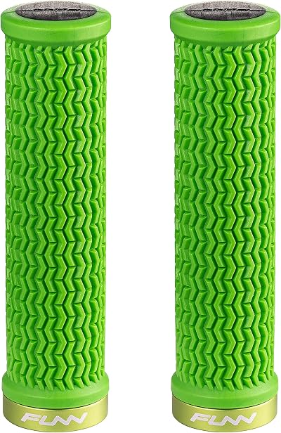 Funn Holeshot Mountain Bike Grips 22mm Lock On Clamp Green