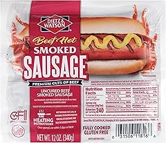 Dietz & Watson Smoked Beef Hot Sausage, 12 oz