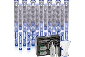 KINGRASP Premium Rubber Golf Grips 13 Pack, Anti-Slip，Super Stability,Cord Rubber, Golf Club Grips,Standard/MidSize/Oversize,13 Grips with All Kits