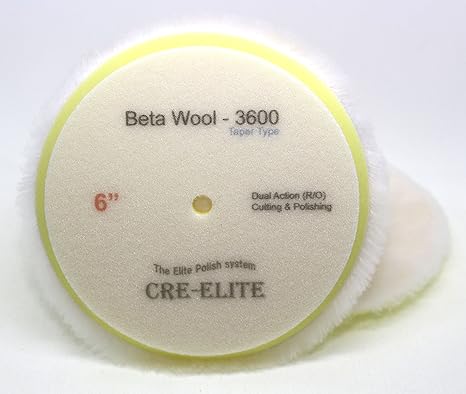 Amazon G6 ミディアムポリッシング Cre Elite Betawool 3600 研磨 ポリッシュ ポリッシャー ウールバフ 車磨き ポリッシング ギアアクション ダブルアクション バフ 毛 3000 ミディアムソフトウール15mm サイズ 6インチ 150mm バフ