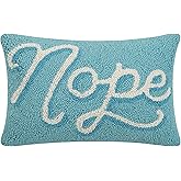 Peking Handicraft 30JES1475C12OB Nope Hook Pillow, 12-inch Long, Wool and Cotton