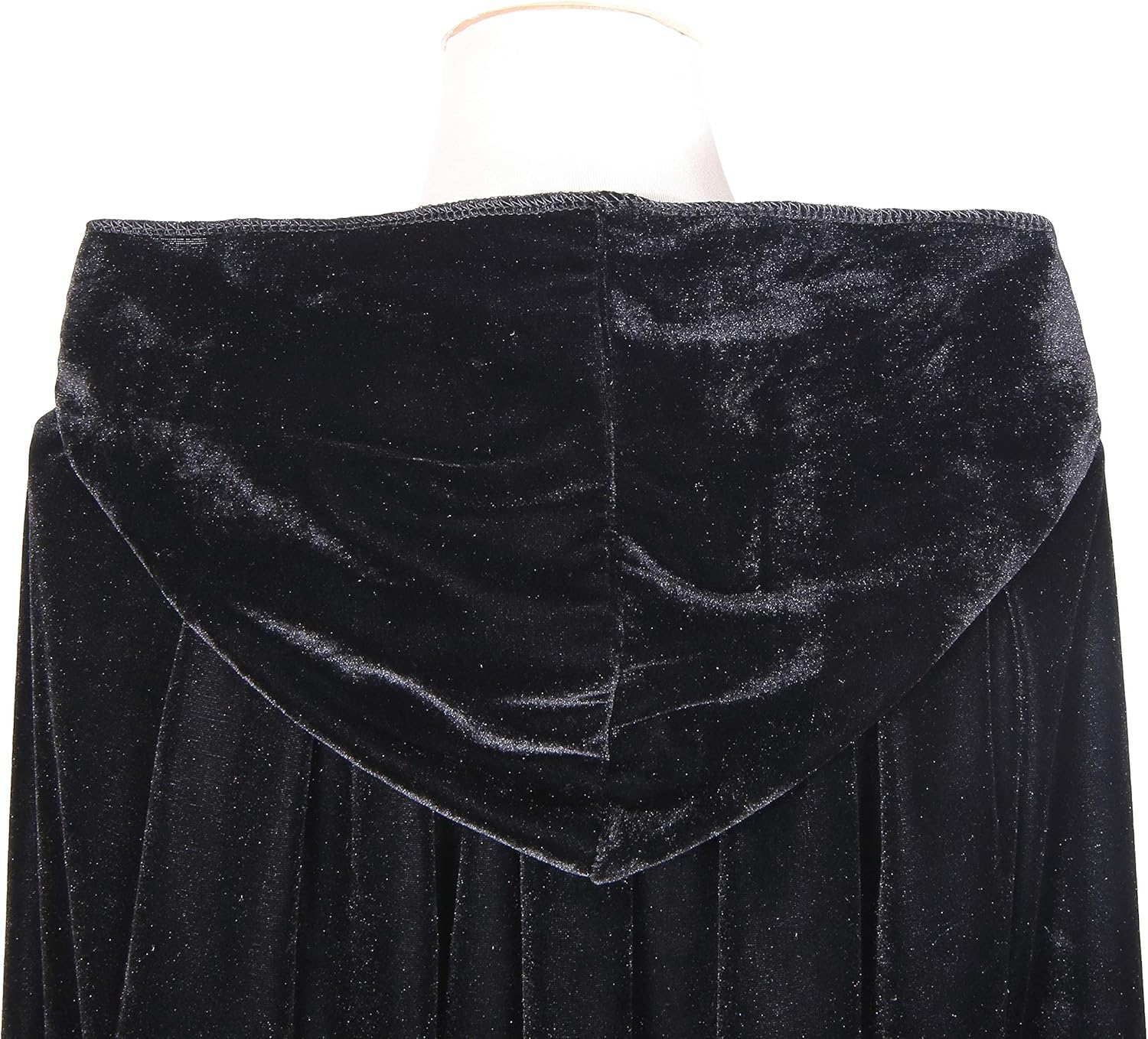 Txian Kids Hooded Velvet Cloak Halloween Christmas Fancy Cape for Kids (Black), 9-17 years - Image 5