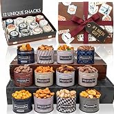 Snack Box Gift Basket for Men, Birthday Gift for Men, Women, Food Care Package, Unique Tins of Assorted Nuts, Snacks in Stunning Case - Treat for Men, Women, Dad, Friends, Family, Fathers Day Gift