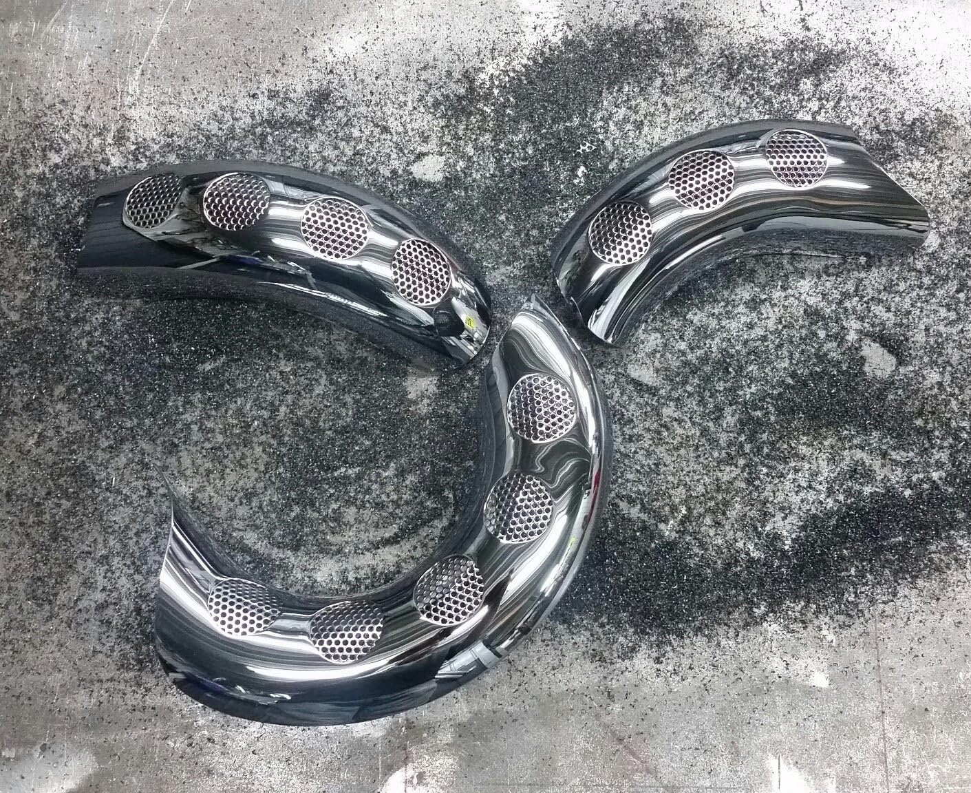TOXIC TCDS-1312 V-Rod Turbine Chrome Drilled Shields