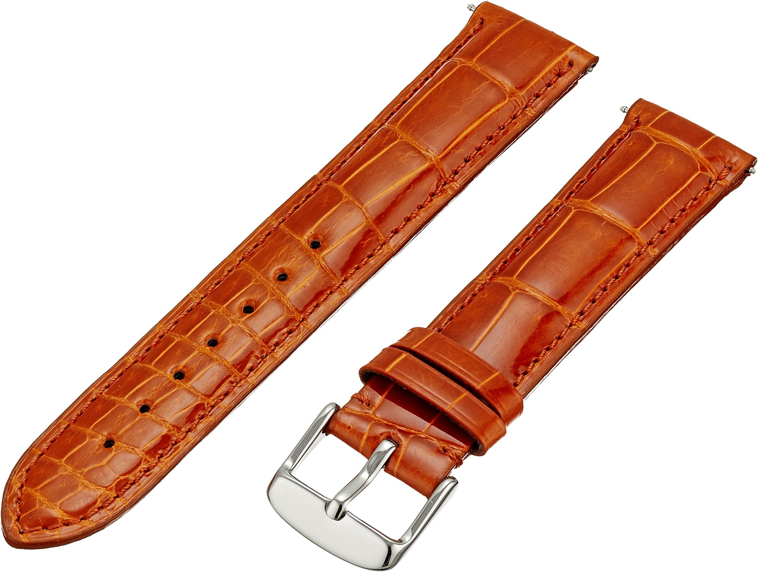 Swiss Watch International 20 MM Orange Genuine Alligator Strap 20AAT27M