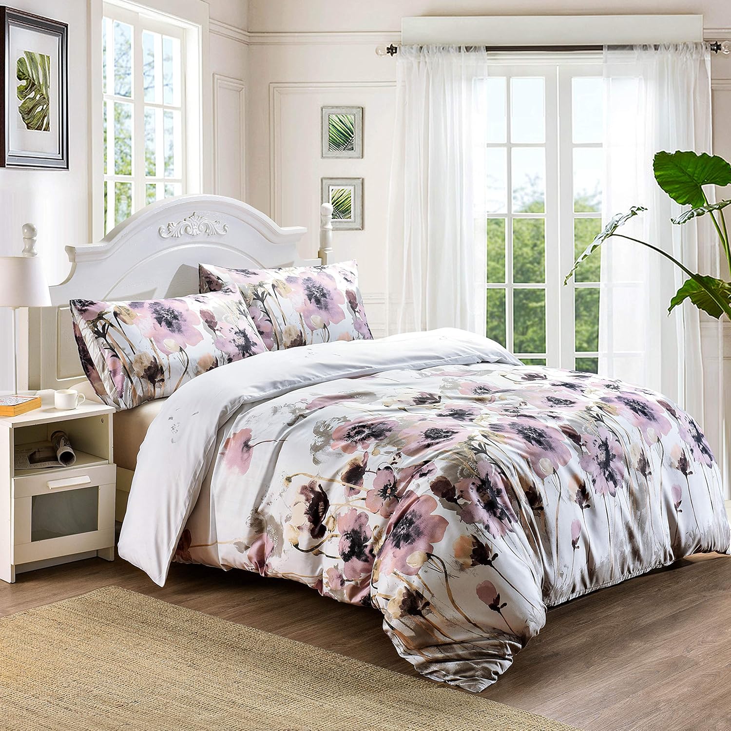 Amazon Com Ruikasi 3 Piece Bedding Duvet Cover Set Queen Full