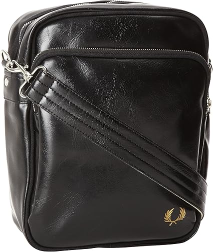 Amazon.com: Fred Perry Men's Classic Side Bag, Black/Ecru, One Size: Messenger Bags: Clothing