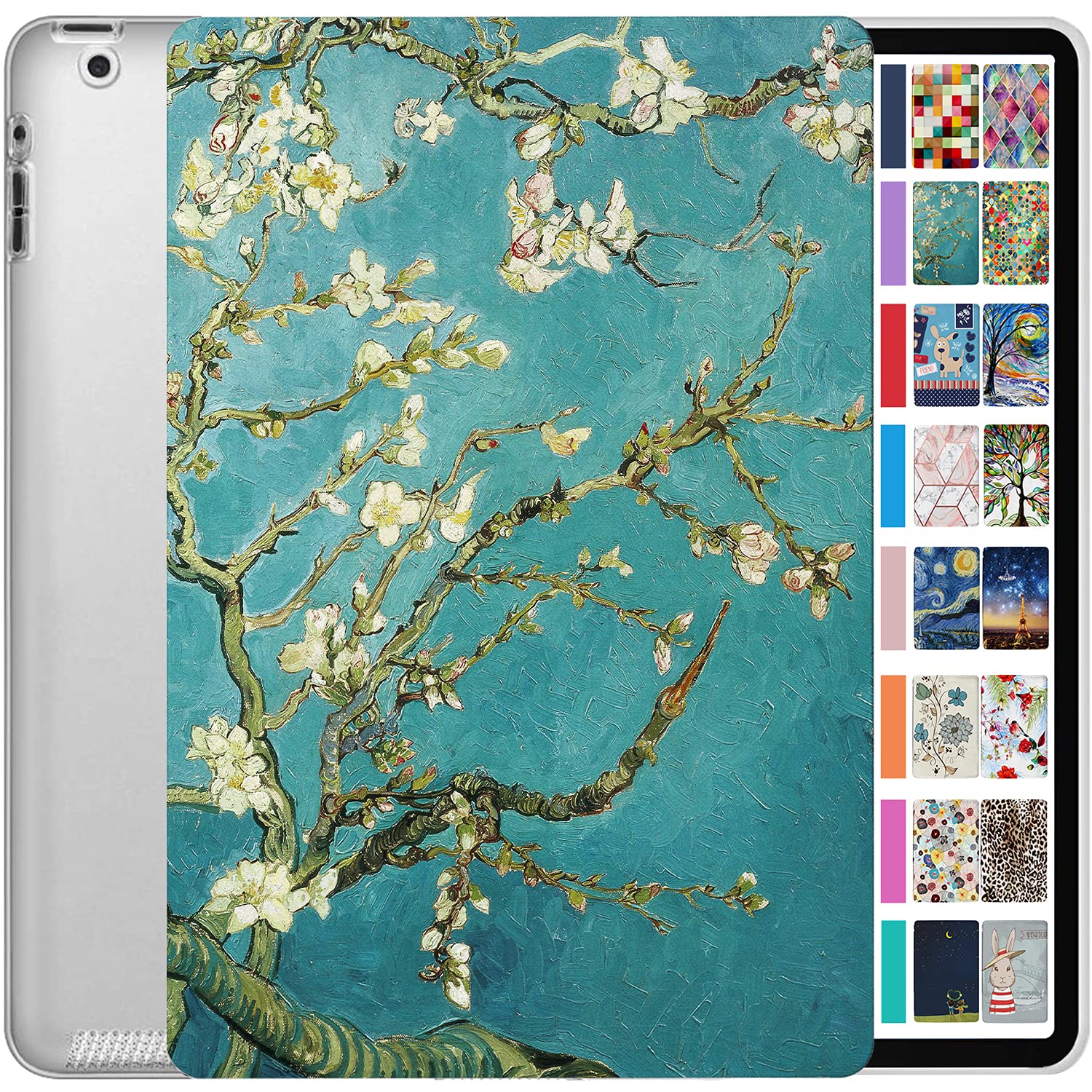 DuraSafe Cases for iPad 9.7 inch Old Model 2 3 4 Gen Printed Case A1458 MD513B/A A1416 MC705B/A MD328B/A MD333B/A MD336B/A A1395 MC769B/A MC954B/A MC960B/A MC979B/A A1459 MD514B/A - Blossom