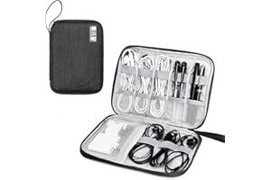 SELLYFELLY Travel Electronics Organizer Portable Cable Organizer Bag for Storage Electronic Accessories Case for Cord,Phone,Charger,Flash Drive (Black)