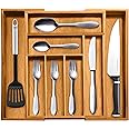 Bellemain Expandable Bamboo Drawer Organizer - Large Kitchen Utensil Holder for Cutlery, Silverware, Flatware Storage - Utensil Organizer for Kitchen Drawers, Desk, Junk Drawer Organizer Tray, 8-Slot