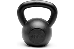 Unipack Premium Powder Coated Solid Cast Iron Kettlebell Weights 5, 10, 15, 20, 25, 30, 35, 40, 45 lbs