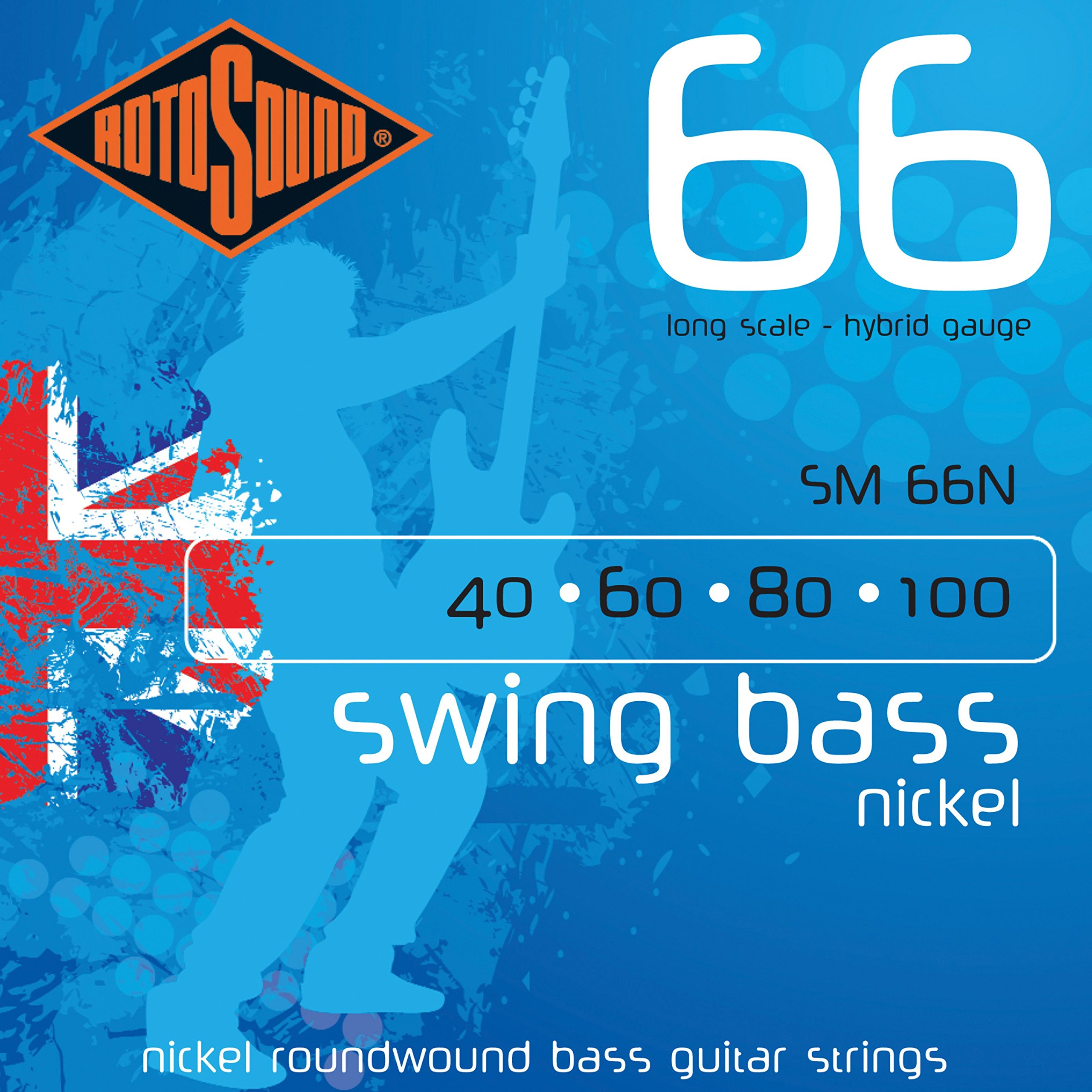 Rotosound SM66N Nickel Hybrid Gauge Roundwound Bass Strings (40 60 80 100)