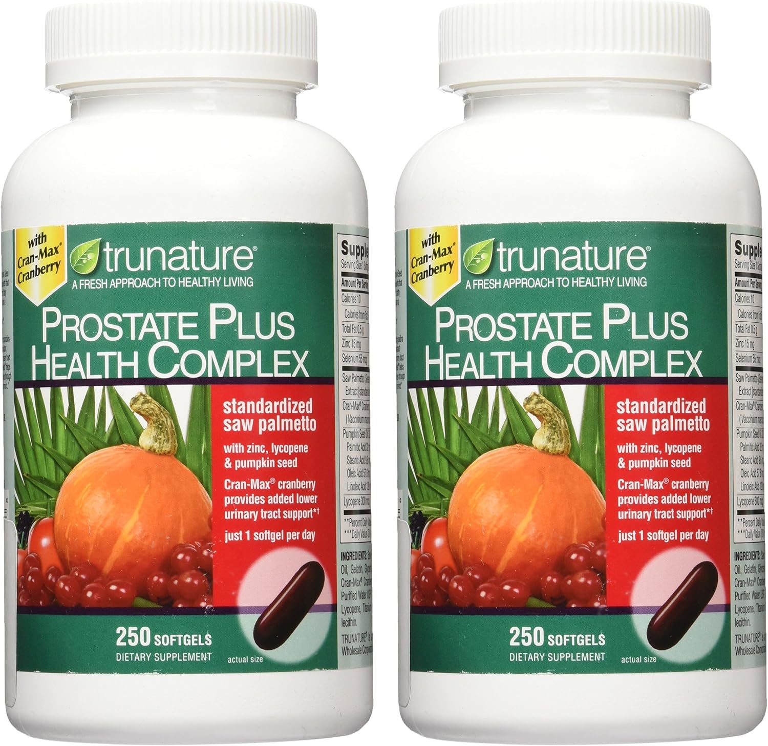 Trunature Saw Palmetto Prostate Health Complex with Zinc, Lycopene, Pumpkin Seed, 1.8 Pound: Health & Personal Care
