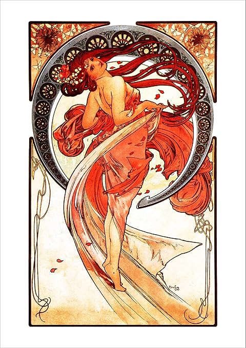 Amazon Co Jp ポスター ミュシャ ダンス サイズ 返金保証有 日本製 上質 インテリア 壁紙用 絵画 アート 壁紙ポスター ホーム キッチン