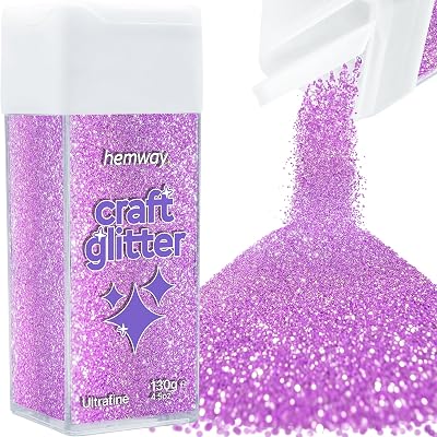 Hemway Glitter Shaker Lavender Purple 130g Ultrafine for Resin Craft