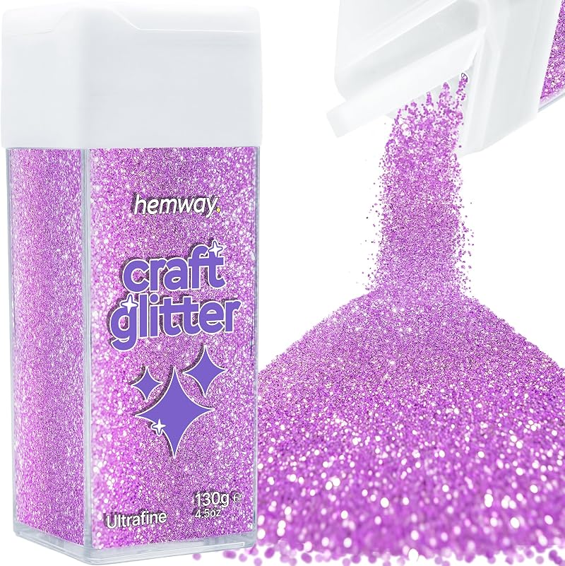 Hemway Glitter Shaker Lavender Purple 130g Ultrafine for Resin Craft