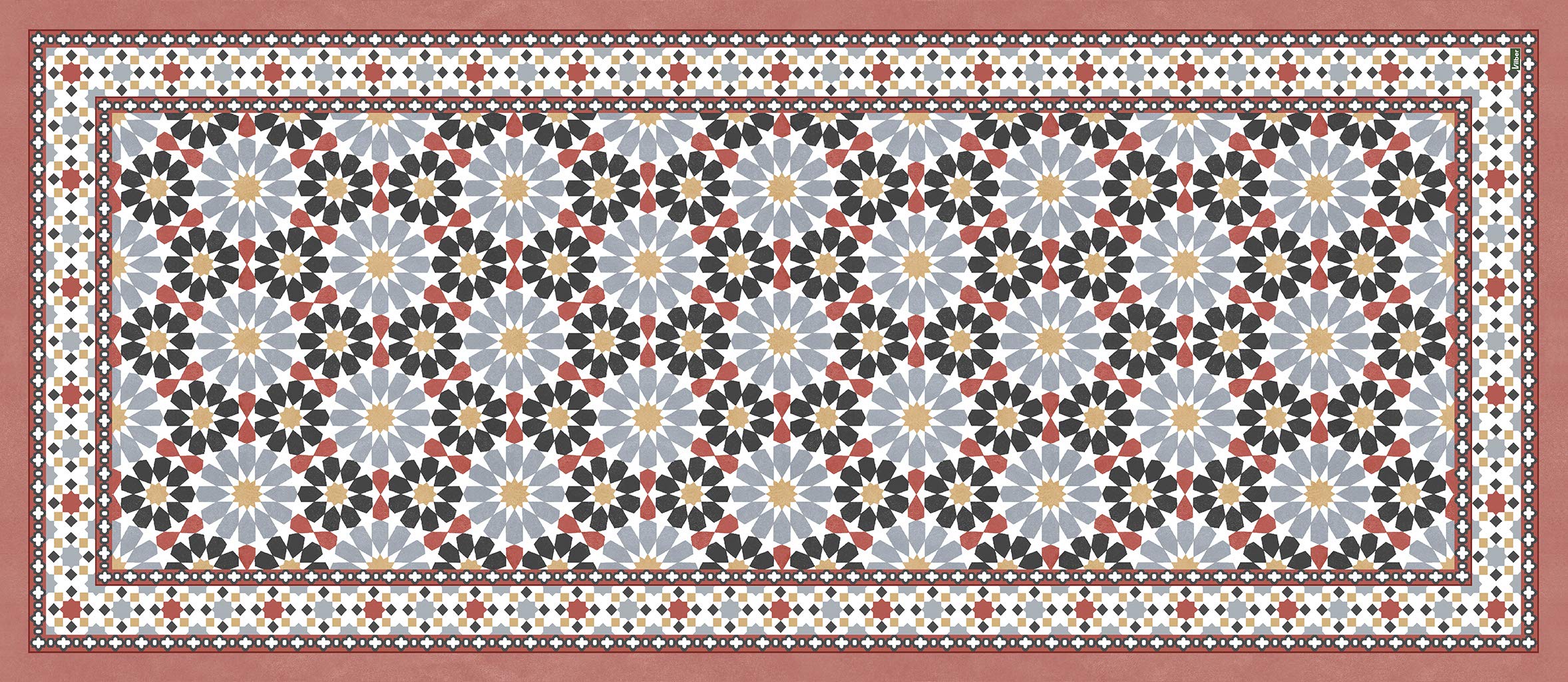 Vilber NADOR DU 04 78 x 180 Carpet, Vinyl, Multi-Colour, 78 x 180 x 0.22 cm