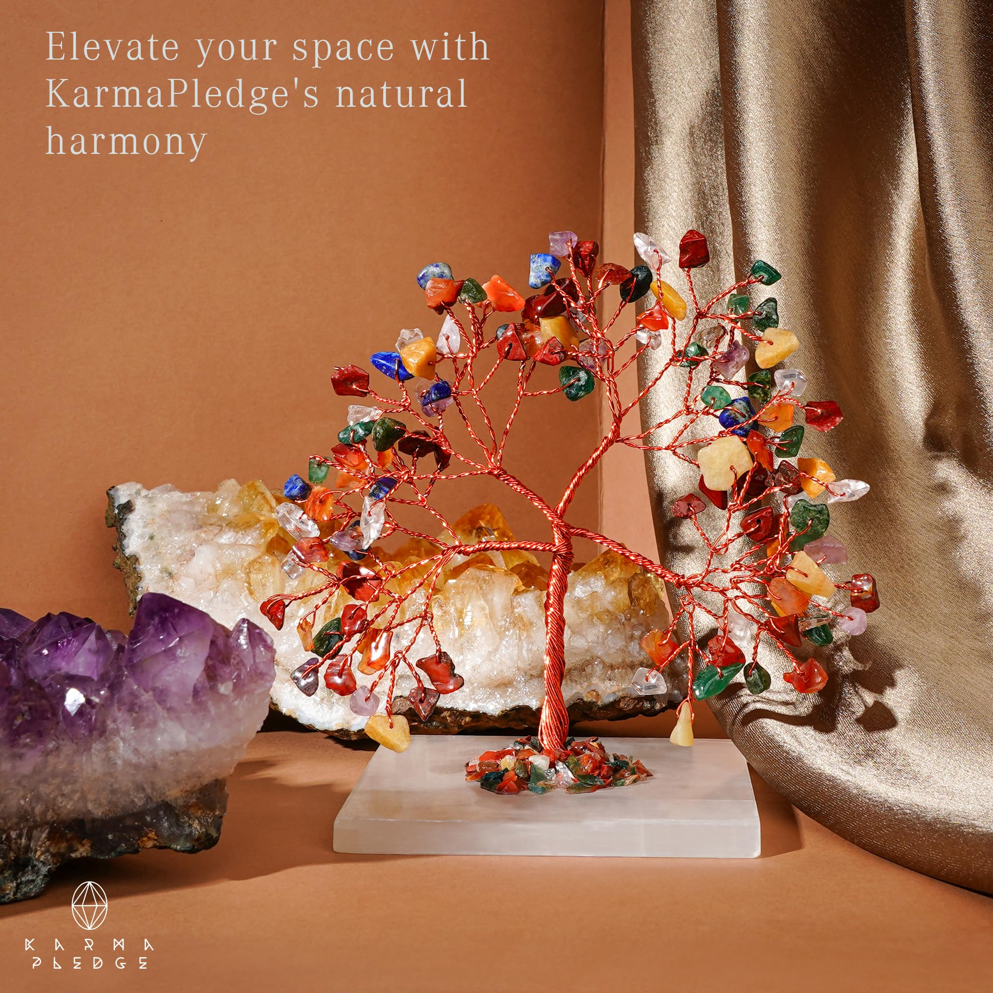 Albero Soldi Feng Shui In Pietra Naturale - Agata Bianca, Decorazione Per Casa E Ufficio, Regalo Spirituale - Foto 3