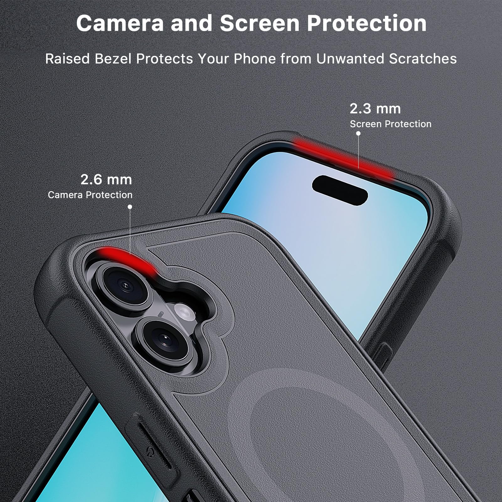 M MYBAT PRO Maverick Series iPhone 16 Plus 6.7 Case with Belt Clip Holster,[Compatible with Magsafe] w/Screen Protector,Anti-Drop,Shockproof,with 360°Rotating Kickstand,Heavy Duty Protection Black