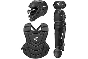Easton | Black Magic 3.0 Youth Baseball Catcher’s Gear Set | Helmet, Chest Protector & Leg Guards | Multiple Sizes/Color