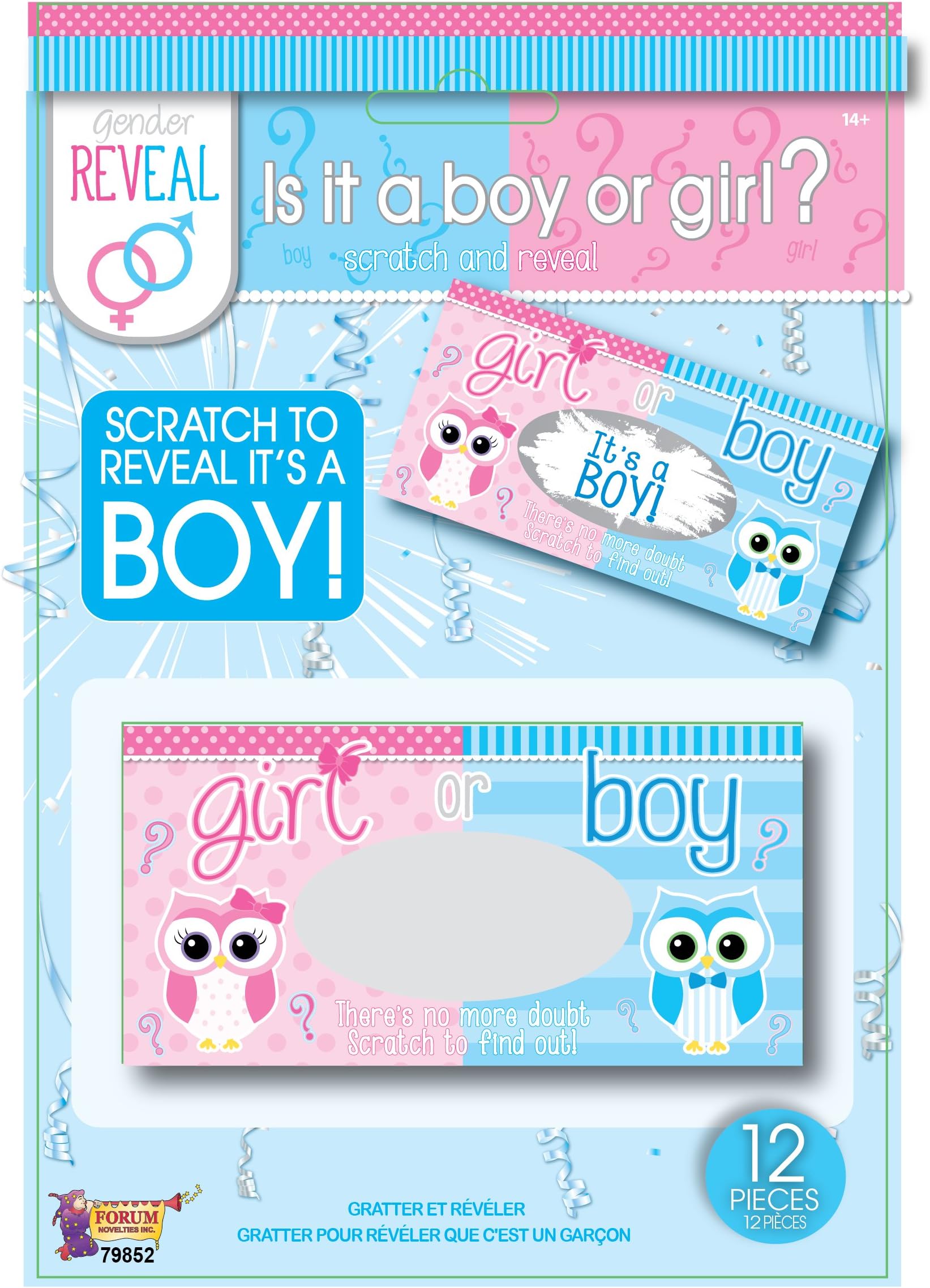 Gender Reveal Announcement Scratch Off Ticket "It's a Boy!" Lotto TIX (12 Pack)
