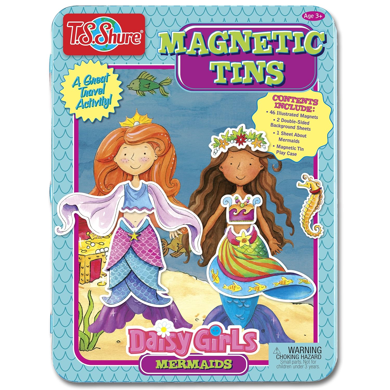 T.S. Shure Daisy Girls Mermaids Dress-Ups Magnetic Tin Playset