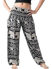 Bangkokpants Women's Harem Pants Bohemian Clothes Boho Yoga Hippie Pants Smocked Waist