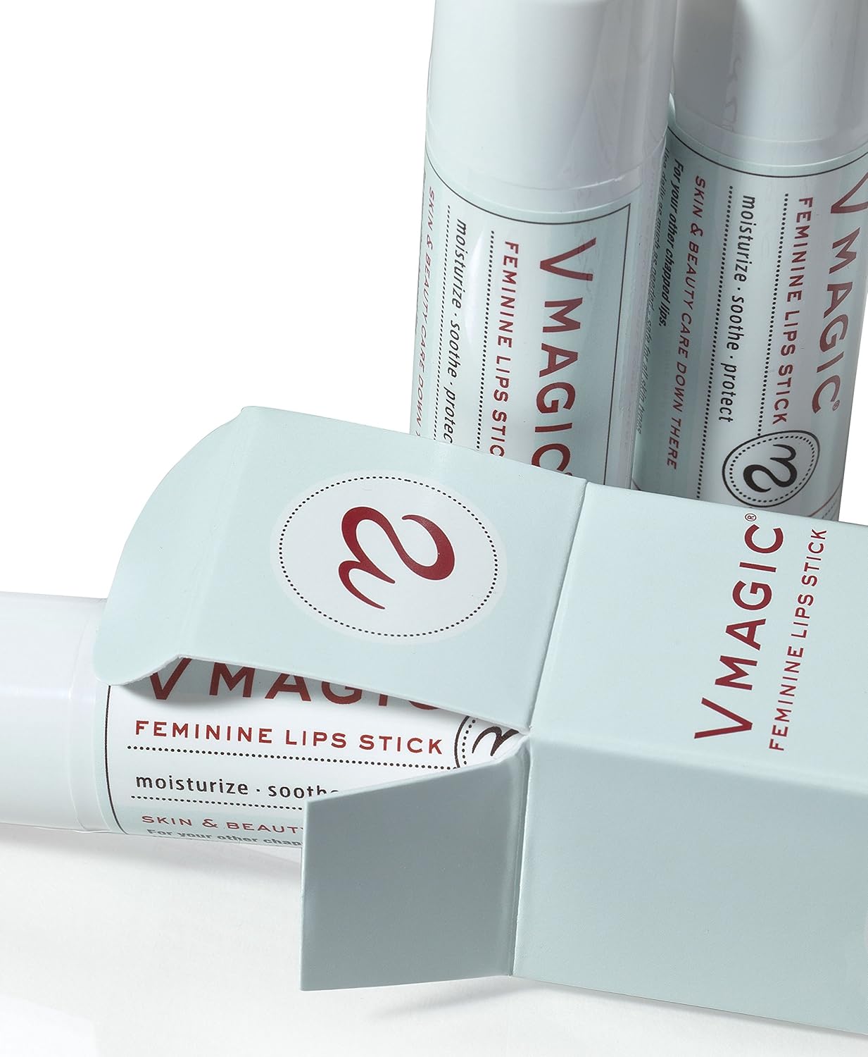 Vmagic Organic Vulva Balm & Intimate Skin Care, Vaginal Moisturizer & Personal Lubricant - Relieves Dryness, Itching, Burning, Redness, Chafing, Odor, Menopause Symptoms - Feminine Lips Stick (.65oz): Health & Personal Care