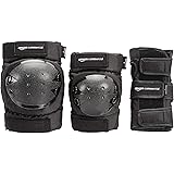 AmazonCommercial Knee Pads, Elbow Pads and Wrist Guards, 3 in 1 Protective Gear, S, Black