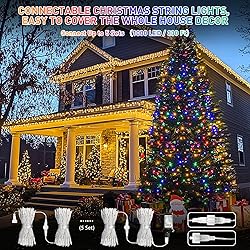 JMEXSUSS 200 LED Christmas String Lights Outdoor