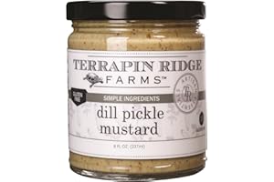 Terrapin Ridge Farms Dill Pickle Mustard – Zesty Blend of Dill Pickles & Smooth Dijon – Perfect for Burgers, Brats, Sandwiches & More – 8 oz Jar