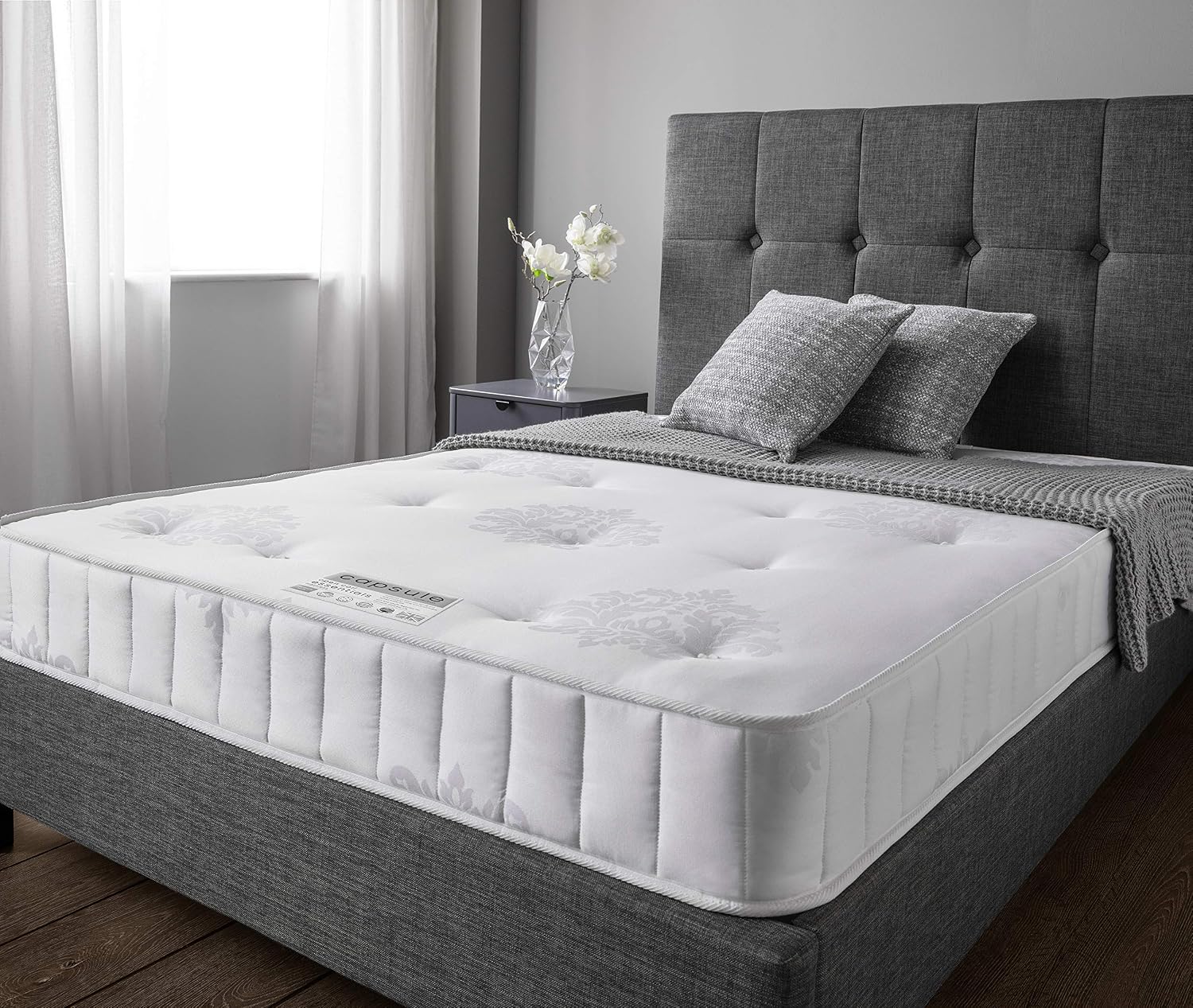 Julian Bowen Capsule Essentials 135cm Double Mattress, White, Double (135 x 190 cm)