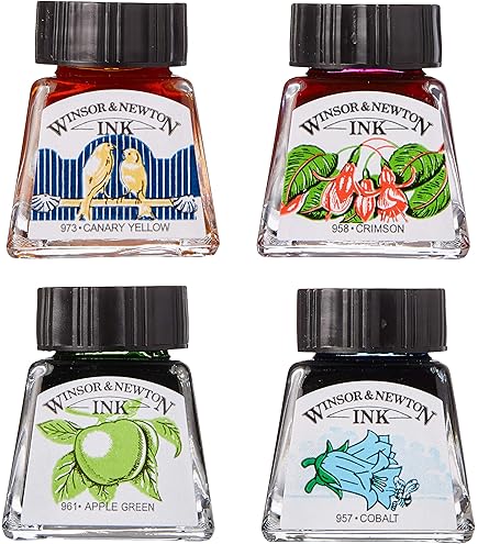 Set Inchiostri Dr. Ph. Martin's Bombay India Ink – 12 Bottiglie Da 14,2 G, Colori Vivaci, Permanenti E Impermeabili, Per Artisti E Illustratori
