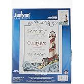 Janlynn Serenity Lighthouse Counted Cross Stitch Kit, Multi-Colored