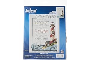 Janlynn Serenity Lighthouse Counted Cross Stitch Kit, Multi-Colored