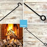 Thorness Cast Iron Log Roller Tool for Fireplace 50cm Long | Log Grabber view 7