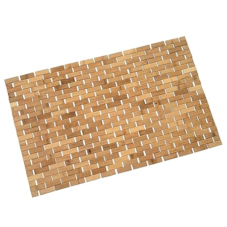 Mendler Badematte HWC-B18, Badezimmer Badvorleger Saunamatte, Bambus 79x50cm